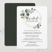 Eukalyptus-Brautparty Einladung (Vorne/Hinten)