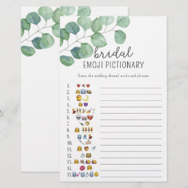 Eukalyptus - Brautparty Emoji-Picknickspiel