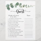 Eukalyptus-Brautparty Finden Sie das Game (Vorderseite)