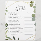 Eukalyptus-Brautparty Finden Sie das Game (Vorderseite)