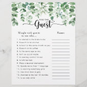 Eukalyptus-Brautparty Finden Sie das Game (Vorderseite)