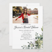 Eukalyptus Brautparty FOTO Einladung (Vorne/Hinten)