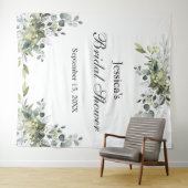 Eukalyptus Brautparty Foto Hintergrundband Wandteppich (Beispiel (Horizontal))