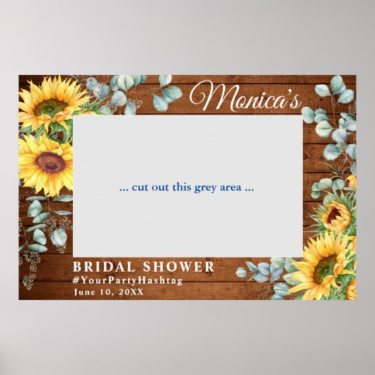 Eukalyptus-Brautparty-Foto Poster (Vorne)