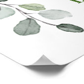 Eukalyptus-Brautparty-Foto Poster (Ecke)