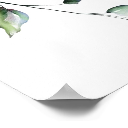 Eukalyptus-Brautparty-Foto Poster (Ecke)