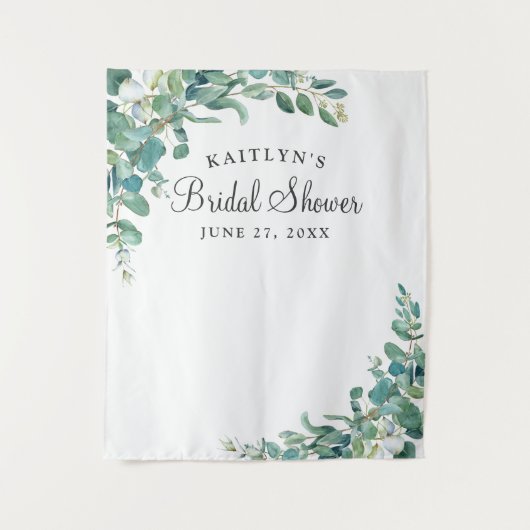 Eukalyptus-Brautparty-Foto Wandteppich (Vorderseite)