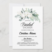 Eukalyptus-Brautparty für Baumwolle Blume Einladung (Vorderseite)