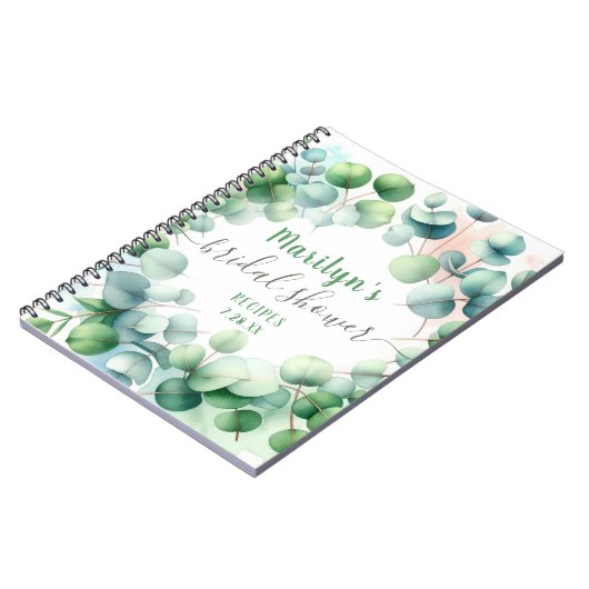 Eukalyptus-Brautparty für Wasserfarben Notizblock (Linke Seite)