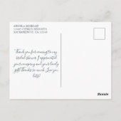 Eukalyptus-Brautparty für Wasserfarben Vielen Dank Postkarte (Rückseite)