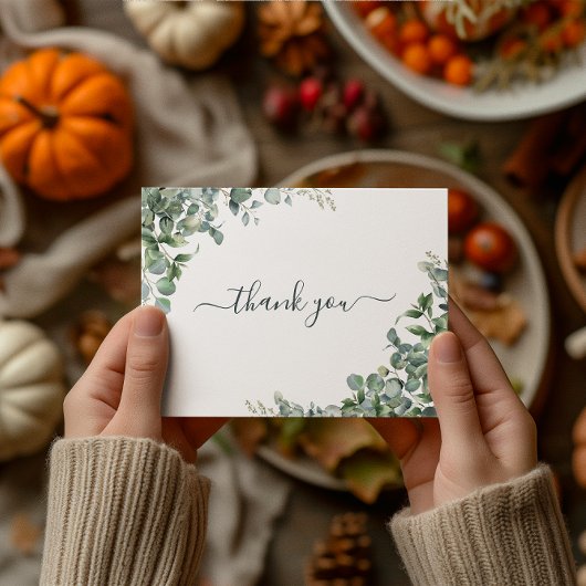 Eukalyptus-Brautparty für Wasserfarben Vielen Dank Postkarte