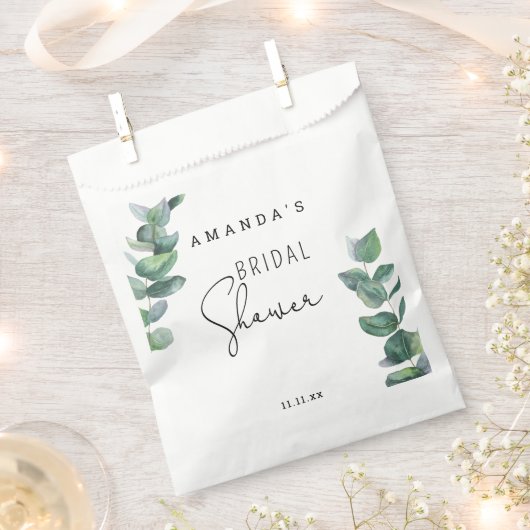 Eukalyptus - Brautparty Geschenktütchen (Ausgeschnitten)