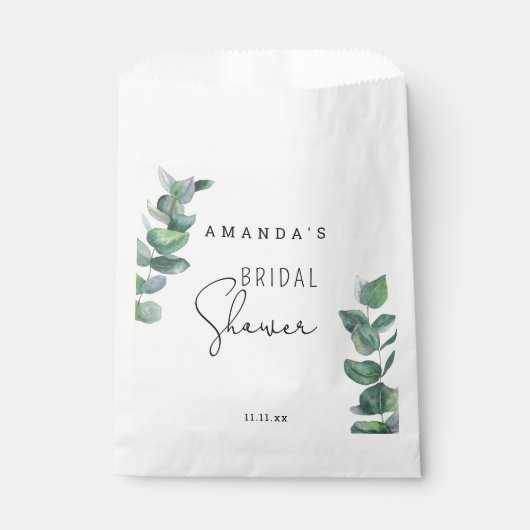 Eukalyptus - Brautparty Geschenktütchen (Vorderseite)