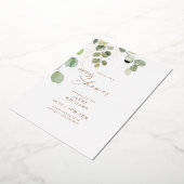 Eukalyptus-Brautparty Gold Folieneinladung (Gedreht)