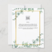 Eukalyptus BRAUTPARTY Greenery Gold QR C (Rückseite)