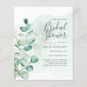 Eukalyptus BRAUTPARTY Greenery Gold QR C Flyer (Vorne)