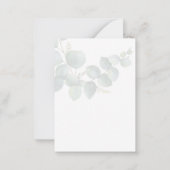 Eukalyptus Brautparty Greenery Sukkulent Mitteilungskarte (Rückseite)