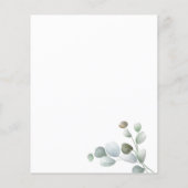 Eukalyptus Brautparty Grüne Rustikale (Rückseite)