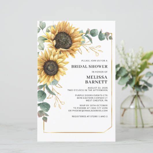 Eukalyptus-Brautparty-Haushalt für Sonnenblumen Ei (Stehend Vorderseite)