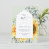 Eukalyptus-Brautparty Invi Einladung (Stehend Vorderseite)