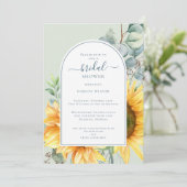 Eukalyptus-Brautparty Invi Einladung (Stehend Vorderseite)