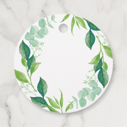 Eukalyptus-Brautparty-Liebesmarken Geschenkanhänger (Rückseite)