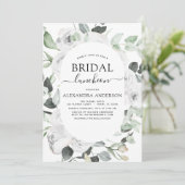 Eukalyptus Brautparty Luncheon Einladung (Stehend Vorderseite)