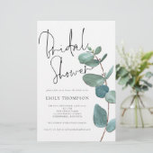 Eukalyptus-Brautparty - Mehr Einladung (Stehend Vorderseite)