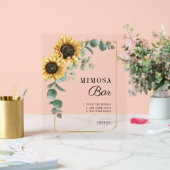 Eukalyptus-Brautparty Mimosa Bar Acrylschild (Hochzeit)