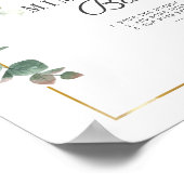 Eukalyptus-Brautparty Mimosa Bar Sign Poster (Ecke)