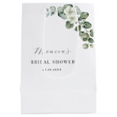 Eukalyptus-Brautparty Mittlere Geschenktüte (Rückseite)