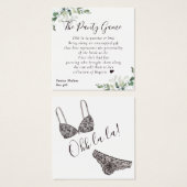 Eukalyptus-Brautparty-Panty-Spielkarte (Vorne & Hinten)