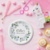 Eukalyptus-Brautparty-Papierplatte der blauen Rose Pappteller (Party)