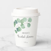 Eukalyptus - Brautparty Pappbecher (Rückseite)