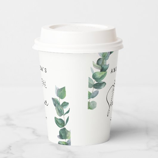 Eukalyptus - Brautparty Pappbecher (Links)