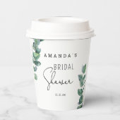 Eukalyptus - Brautparty Pappbecher (Rückseite)