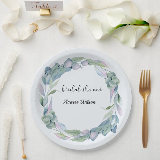 Eukalyptus-Brautparty Pappteller (Hochzeit)