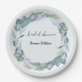 Eukalyptus-Brautparty Pappteller (Vorderseite)