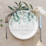 Eukalyptus-Brautparty Pappteller<br><div class="desc">Eukalyptus grün elegantes Brautparty Papier Teller Matching Artikel sind verfügbar.</div>