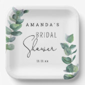 Eukalyptus - Brautparty Pappteller (Vorderseite)