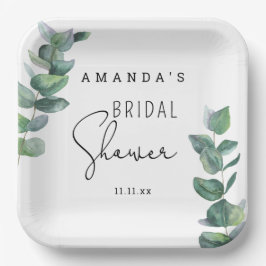 Eukalyptus - Brautparty Pappteller