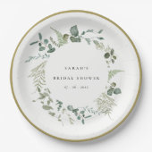 Eukalyptus-Brautparty Pappteller (Vorderseite)