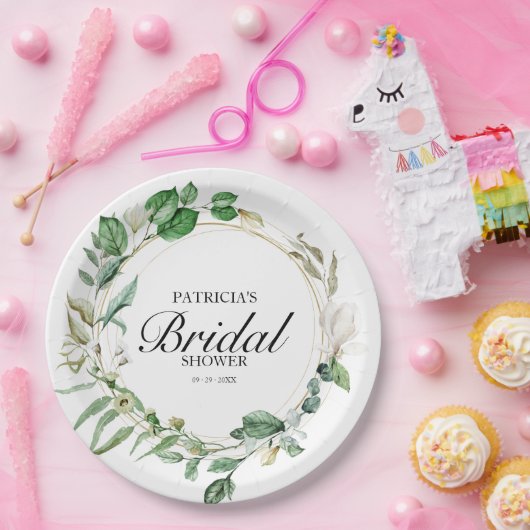 Eukalyptus-Brautparty Pappteller (Party)