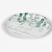 Eukalyptus-Brautparty Pappteller (Schrägansicht)