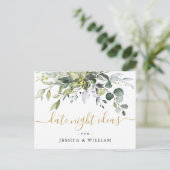 Eukalyptus Brautparty Postkarte (Stehend Vorderseite)