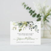 Eukalyptus Brautparty Postkarte (Stehend Vorderseite)