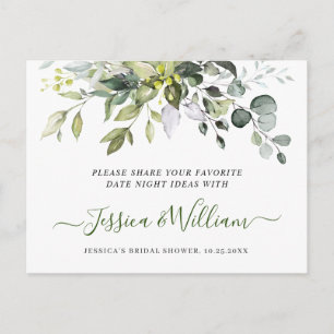 Eukalyptus Brautparty Postkarte
