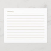 Eukalyptus-Brautparty Recipe Cards (Rückseite)