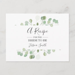 Eukalyptus Brautparty Rezept Karte Grüne