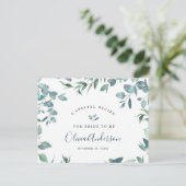 Eukalyptus-Brautparty-Rezept-Karte Postkarte (Stehend Vorderseite)